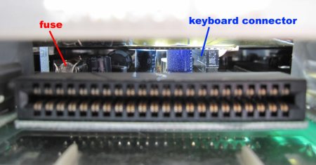 View of Expansion Port of C64 C with new motherboard